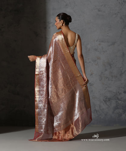 Rust_Pure_Tissue_Kora_Silk_Banarasi_Tanchoi_Saree_With_Gold_Zari_Border_WeaverStory_03