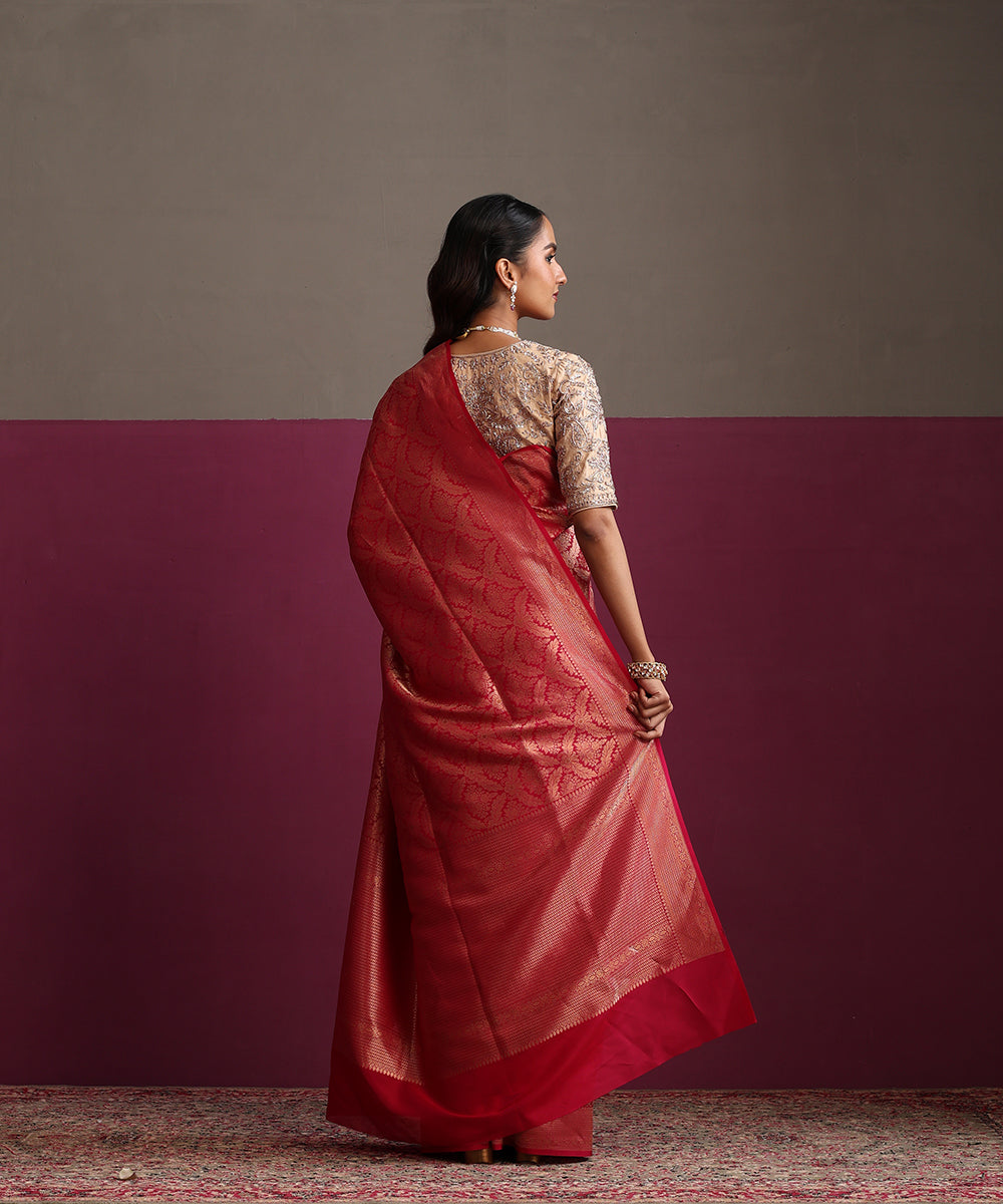 Rani_Pink_Pure_Katan_Silk_Banarasi_Kimkhab_Saree_With_Meenakari_WeaverStory_03