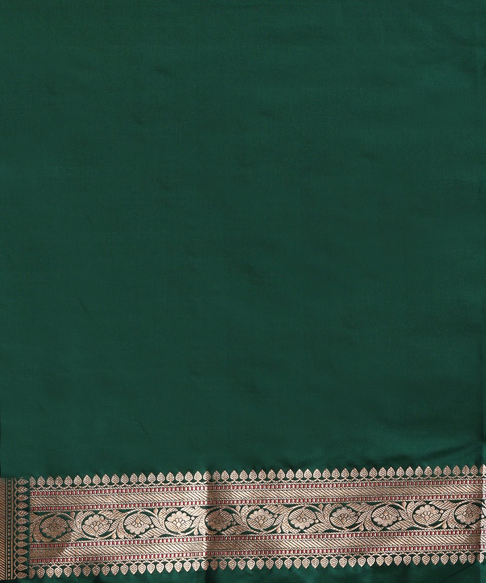 Emerald_Green_Pure_Katan_Silk_Banarasi_Ginni_Booti_Saree_With_Kadhwa_Weave_WeaverStory_05
