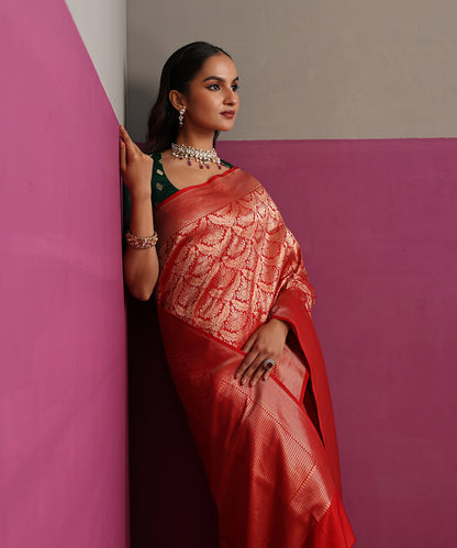 Red_Pure_Katan_Silk_Banarasi_Kimkhab_Saree_With_Multi_Meena_WeaverStory_01