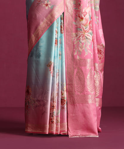 Baby_Pink_Pure_Mashru_Silk_Digital_Print_Banarasi_Saree_With_Gold_Zari_Border_WeaverStory_04