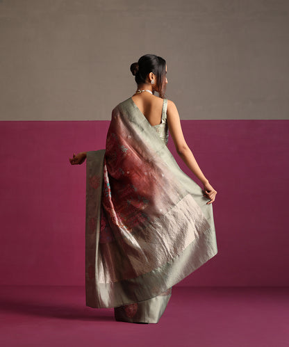Burgundy_&amp;_Olive_Pure_Katan_Silk_Digital_Print_Banarasi_Saree_With_Zari_WeaverStory_03