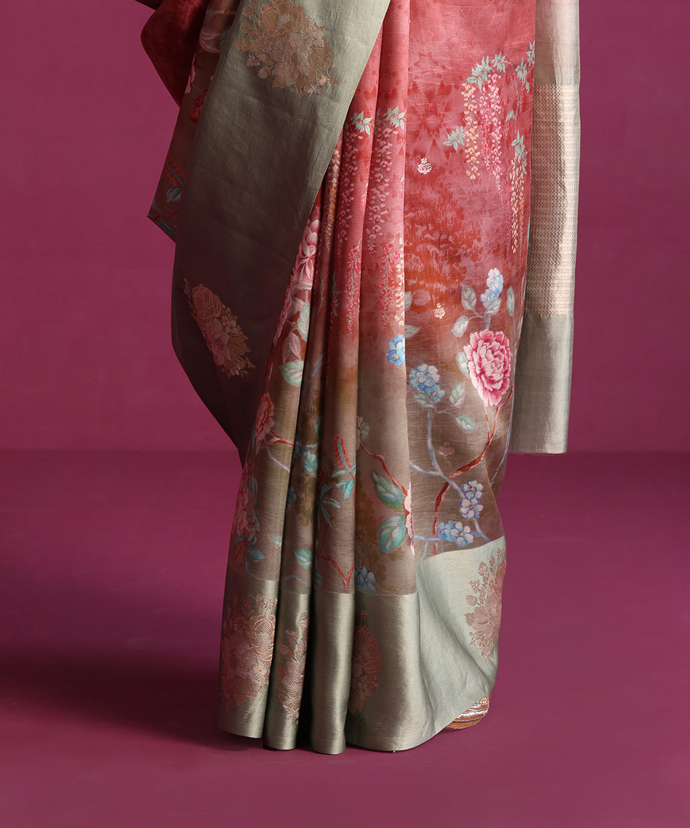 Burgundy_&amp;_Olive_Pure_Katan_Silk_Digital_Print_Banarasi_Saree_With_Zari_WeaverStory_04