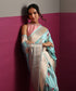 Sea_Green_Pure_Mashroo_Silk_Digital_Print_Banarasi_Saree_With_Gold_Zari_Kadhwa_Booti_WeaverStory_01