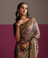 Grey_Pure_Tussar_Silk_Digital_Print_Banarasi_Saree_With_Green_Gold_Zari_Border_WeaverStory_01