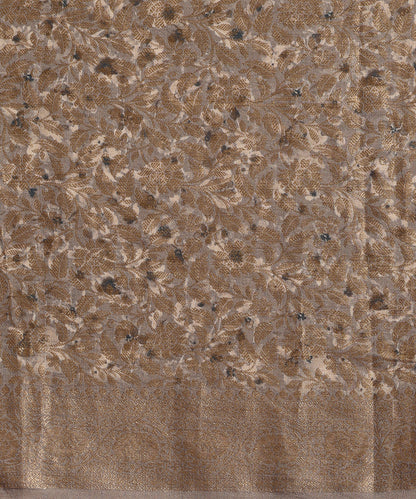 Grey_Pure_Tussar_Silk_Digital_Print_Banarasi_Saree_With_Gold_Zari_WeaverStory_05