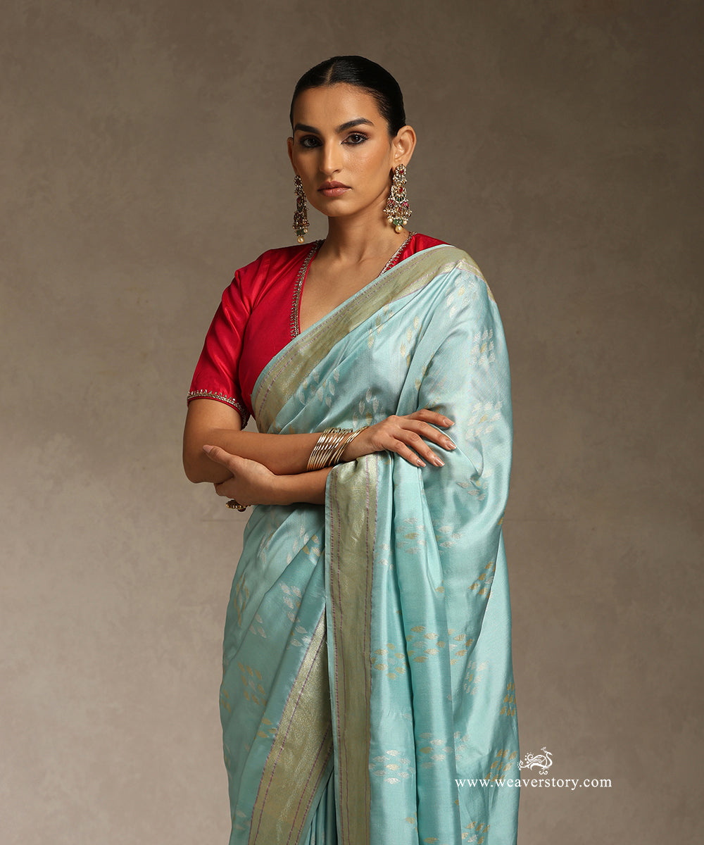 Sea_Green_Handloom_Pure_Katan_Silk_Kadhwa_Banarasi_Saree_WeaverStory_02