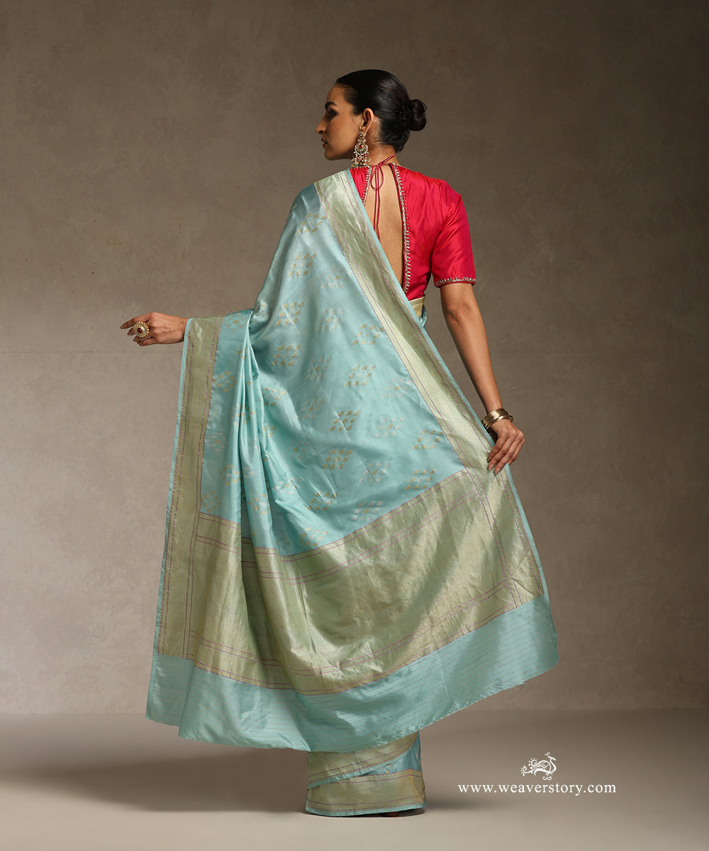 Sea_Green_Handloom_Pure_Katan_Silk_Kadhwa_Banarasi_Saree_WeaverStory_03