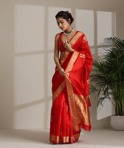 Bridal_Red_Handloom_Pure_Chanderi_Silk_Saree_With_Pink_Meena_WeaverStory02