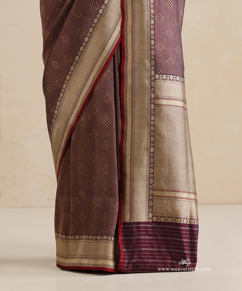 Purple_Handloom_Zari_Tanchoi_Pure_Katan_Silk_Banarasi_Saree_With_Red_Selvedge_WeaverStory_04