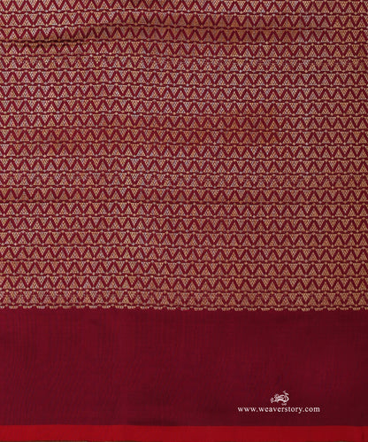 Wine_Handloom_Pure_Katan_Silk_Banarasi_Saree_With_Silver_Meenakari_Border_And_Pallu_WeaverStory_05