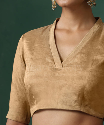 Golden_Tissue_Pure_Silk_Princess_Cut_Blouse_WeaverStory_03