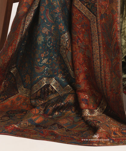 Rust_Handwoven_Pure_Cashmere_Wool_Jamawar_Doshala_With_Rust_Tissue_Fnishing_WeaverStory_03