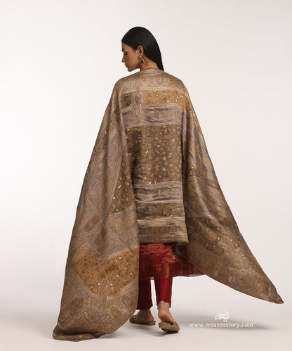 Beige_And_Grey_Hand_Embroidered_Pure_Cashmere_Wool_Doshala_with_Velvet_Finishing_WeaverStory_03