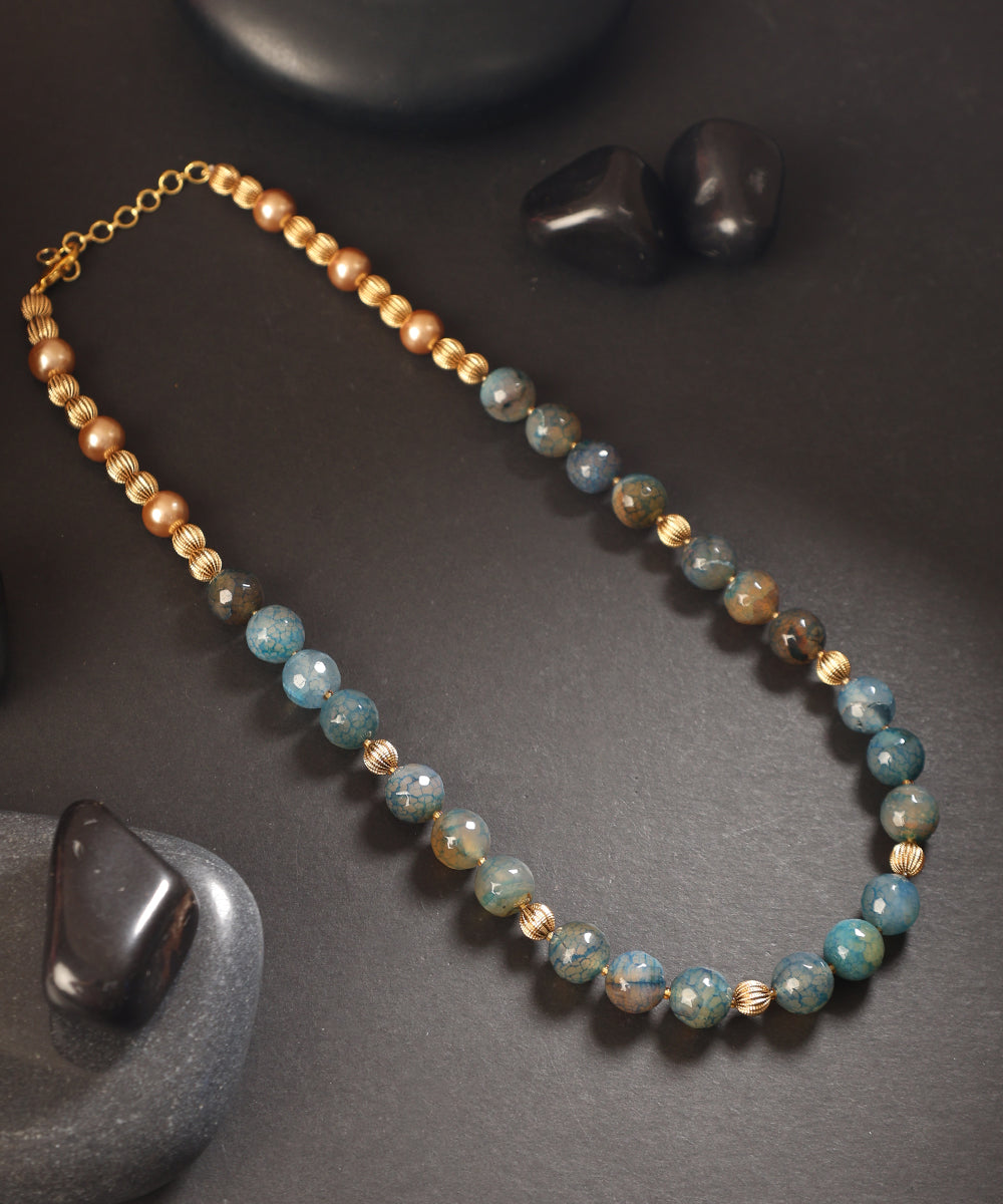 Gulsim_Handcrafted_Alloy_Mala_With_Blue_Agate_And_Metal_Beads_WeaverStory_01