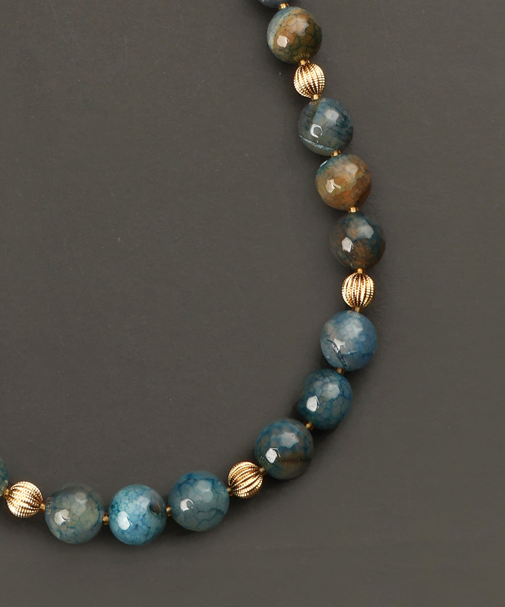Gulsim_Handcrafted_Alloy_Mala_With_Blue_Agate_And_Metal_Beads_WeaverStory_03