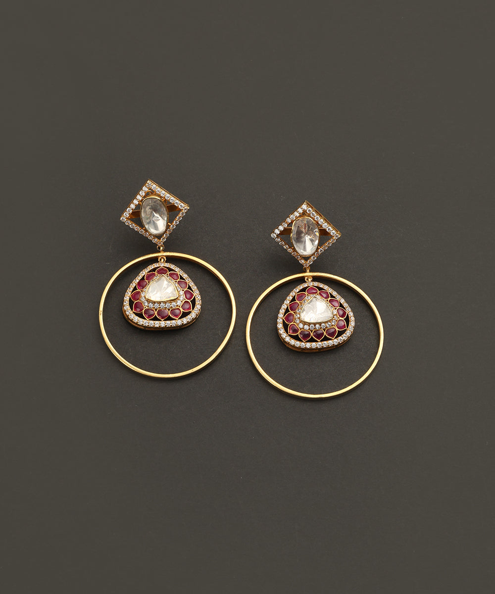 Benazir_Handcrafted_Silver_Earrings_With_Moissanite_And_CZ_Stones_WeaverStory_02