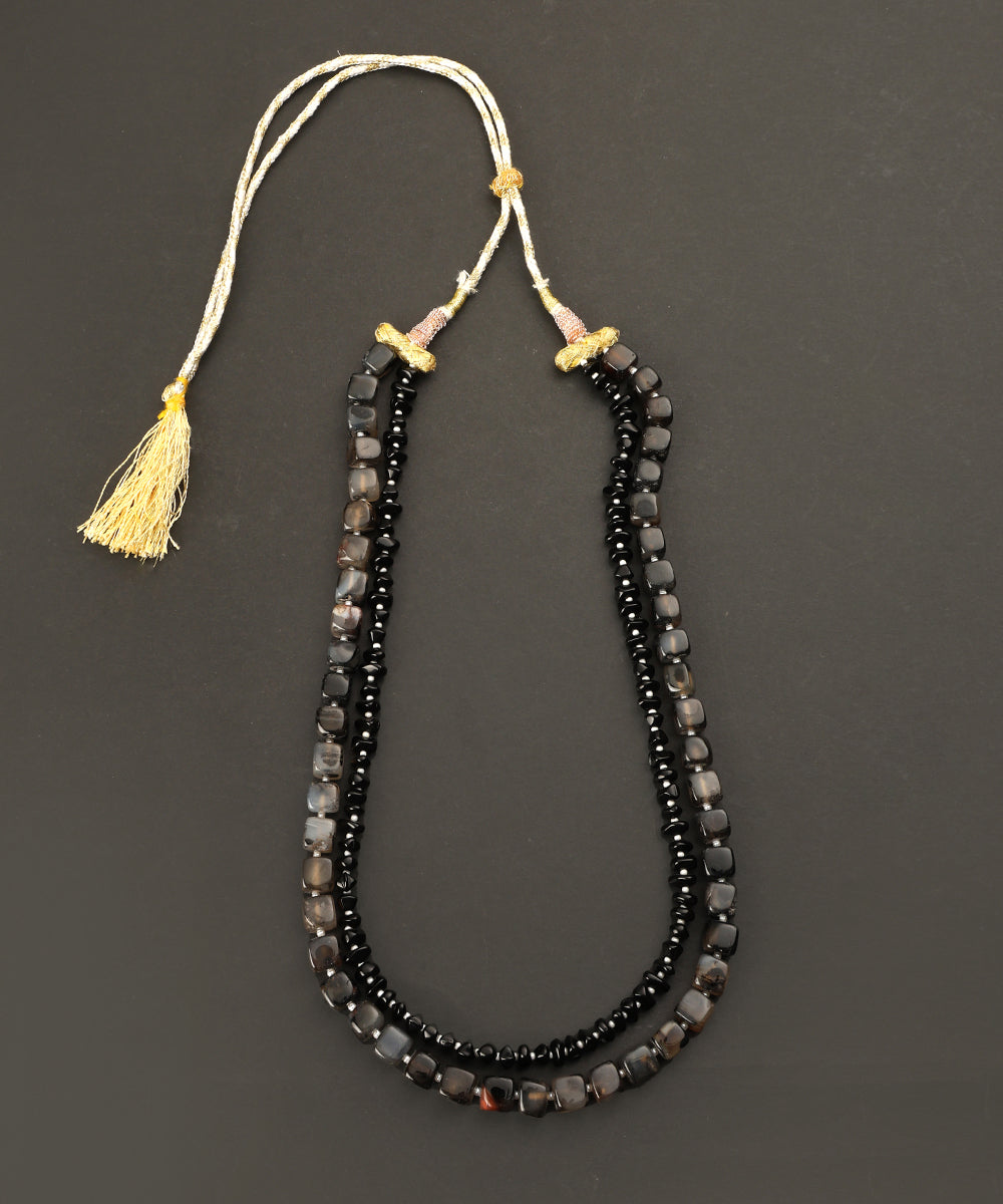 Faiza_Grey_Do_Ladi_Handcrafted_Alloy_Mala_With_Uncut_Stones_WeaverStory_02