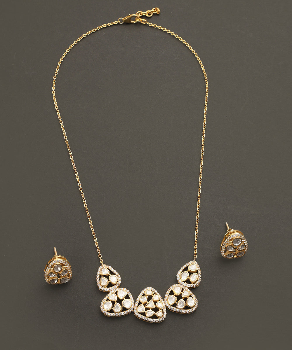 Bahaar_Handcrafted_Silver_Necklace_Set_With_Moissanites_WeaverStory_02