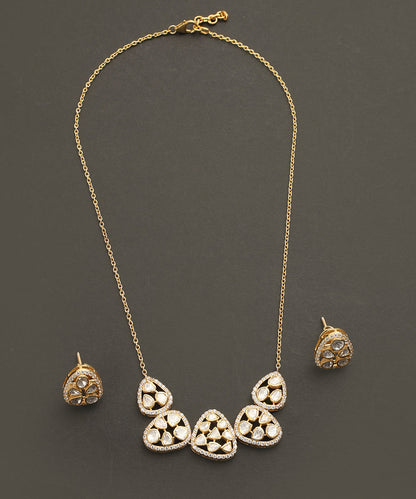 Bahaar_Handcrafted_Silver_Necklace_Set_With_Moissanites_WeaverStory_02