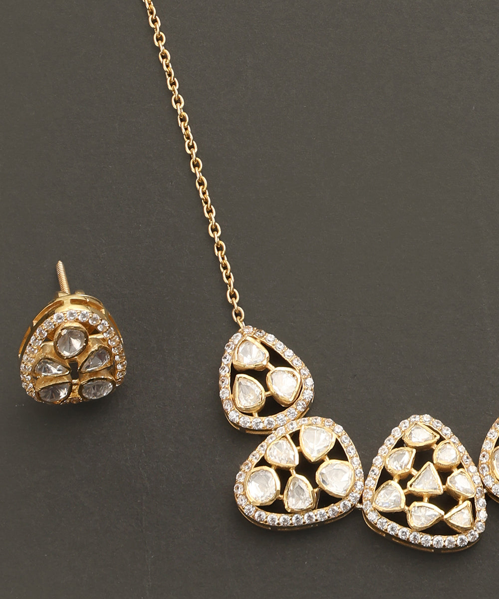 Bahaar_Handcrafted_Silver_Necklace_Set_With_Moissanites_WeaverStory_04