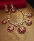 Anahita_Handcrafted_Silver_Necklace_Set_With_Moissanite_and_Red_Semi_Precious_Stones_WeaverStory_01