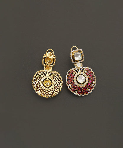 Anahita_Handcrafted_Silver_Necklace_Set_With_Moissanite_and_Red_Semi_Precious_Stones_WeaverStory_03