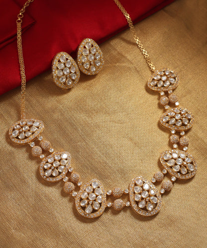 Aafreen_Handcrafted_Silver_Necklace_Set_With_Moissanites_WeaverStory_01