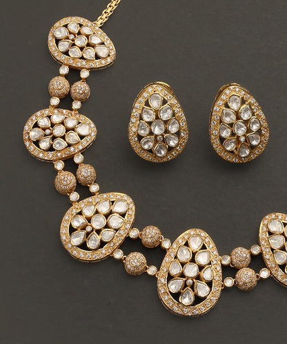 Aafreen_Handcrafted_Silver_Necklace_Set_With_Moissanites_WeaverStory_04