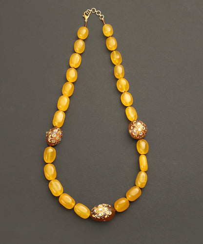 Faryma_Orange_Handcarfted_Alloy_Mala_with_Red_Stones_WeaverStory_02