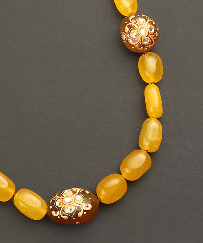 Faryma_Orange_Handcarfted_Alloy_Mala_with_Red_Stones_WeaverStory_03