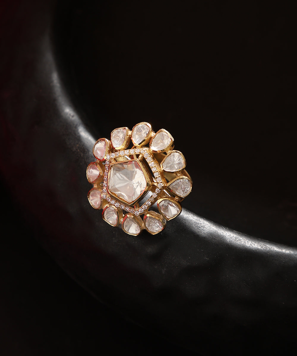 Elina_Handcrafted_Silver_Ring_With_Moissanite_WeaverStory_01