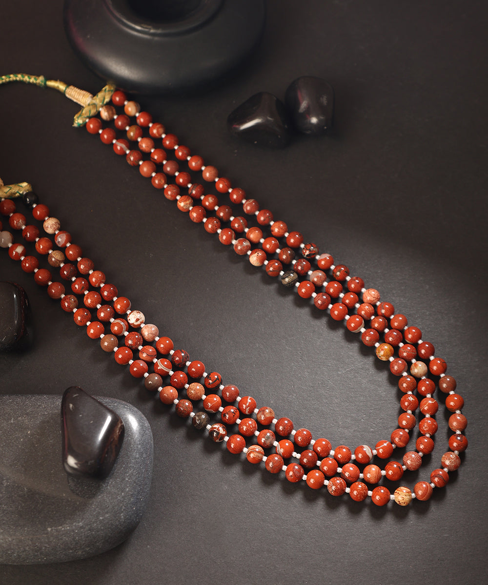 Gulzar_Teen_Ladi_Handcrafted_Alloy_Mala_With_Jasper_Stones_WeaverStory_01