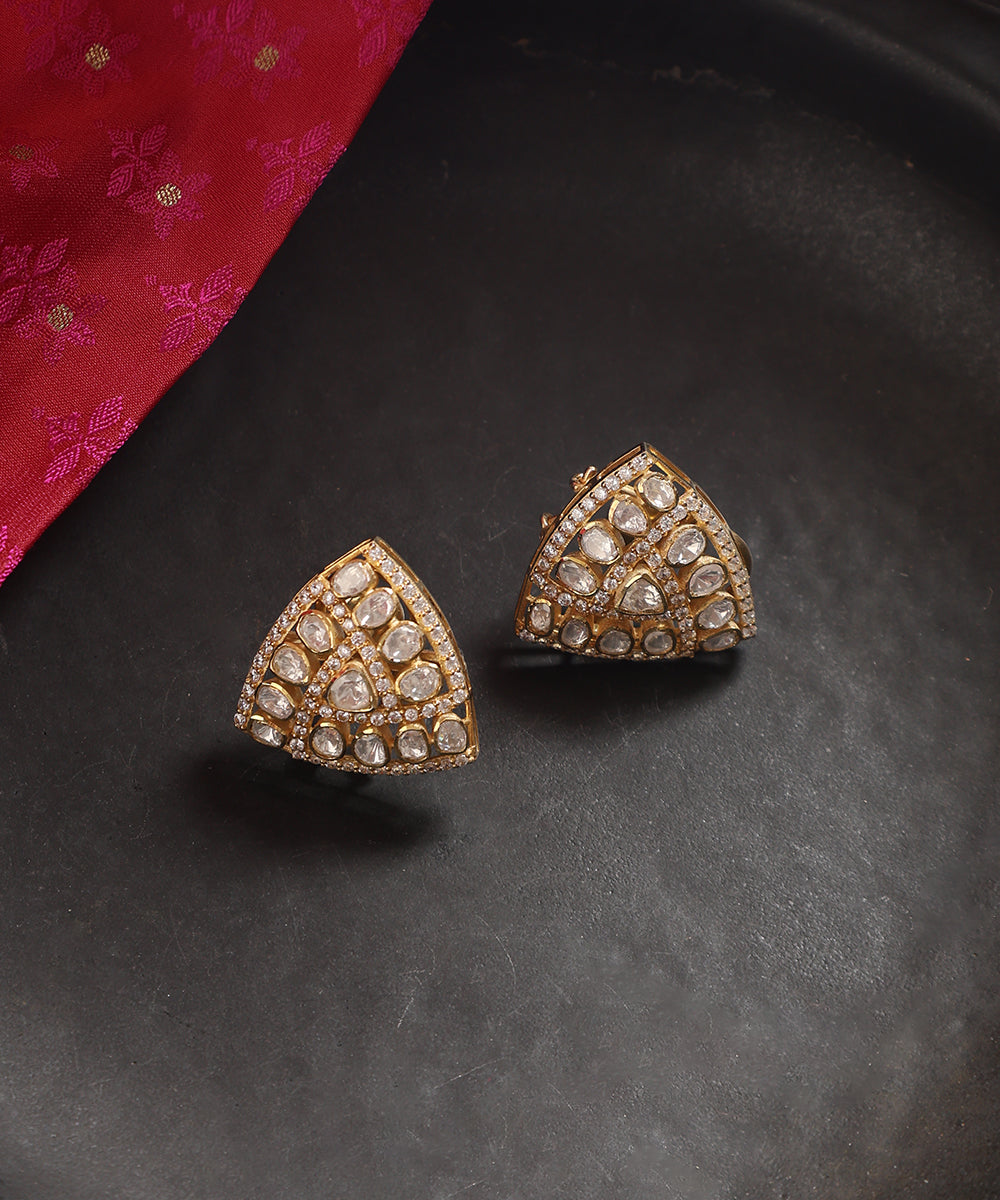 Donya_Handcrafted_Silver_Earrings_With_Moissanite_WeaverStory_01