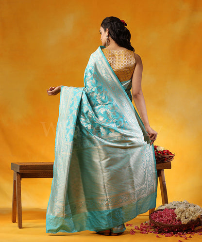 Handloom_Sky_Blue_Pure_Katan_Silk_Banarasi_Saree_Cutwork_Zari_Jaal_WeaverStory_03