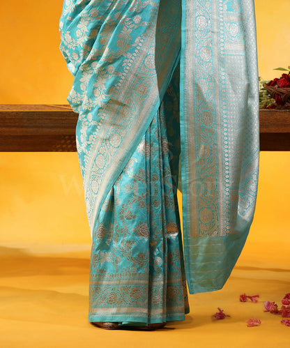 Handloom_Sky_Blue_Pure_Katan_Silk_Banarasi_Saree_Cutwork_Zari_Jaal_WeaverStory_04