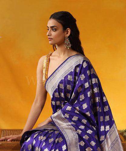 Royal_Blue_Handloom_Pure_Katan_Silk_Banarasi_Saree_With_Cutwork_Zari_Booti_WeaverStory_02