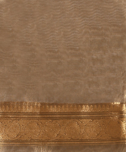 Olive_And_Gold_Handloom_Pure_Tissue_Silk_Banarasi_Saree_With_Kadhwa_Boota_WeaverStory_05