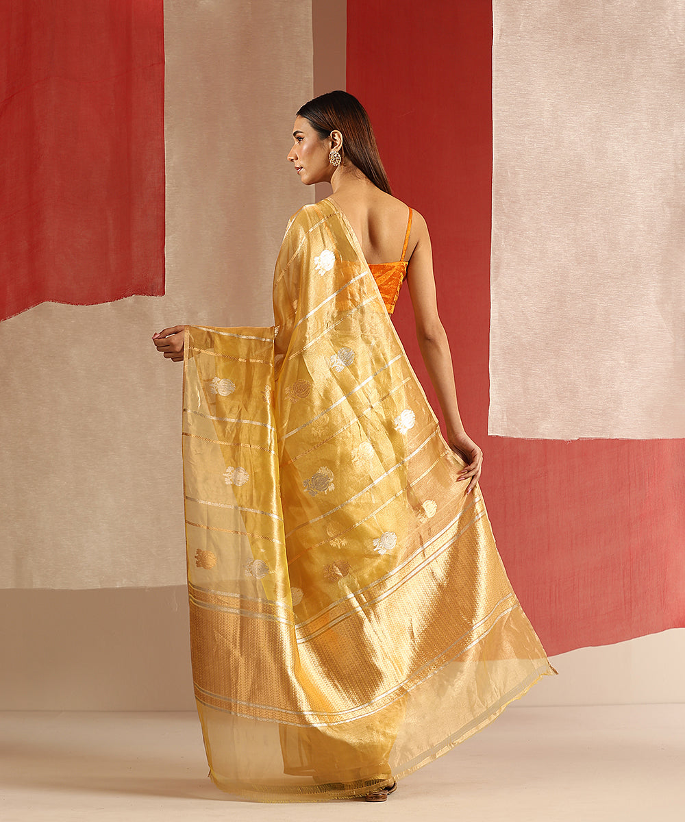 Handloom_Mustard_And_Gold_Pure_Tissue_Silk_Banarasi_Saree_With_Kadhwa_Boota_WeaverStory_03