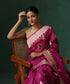 Handloom_Magenta_Kora_Silk_Banarasi_Saree_With_Sona_Rupa_Kadhwa_Zari_Booti_WeaverStory_02