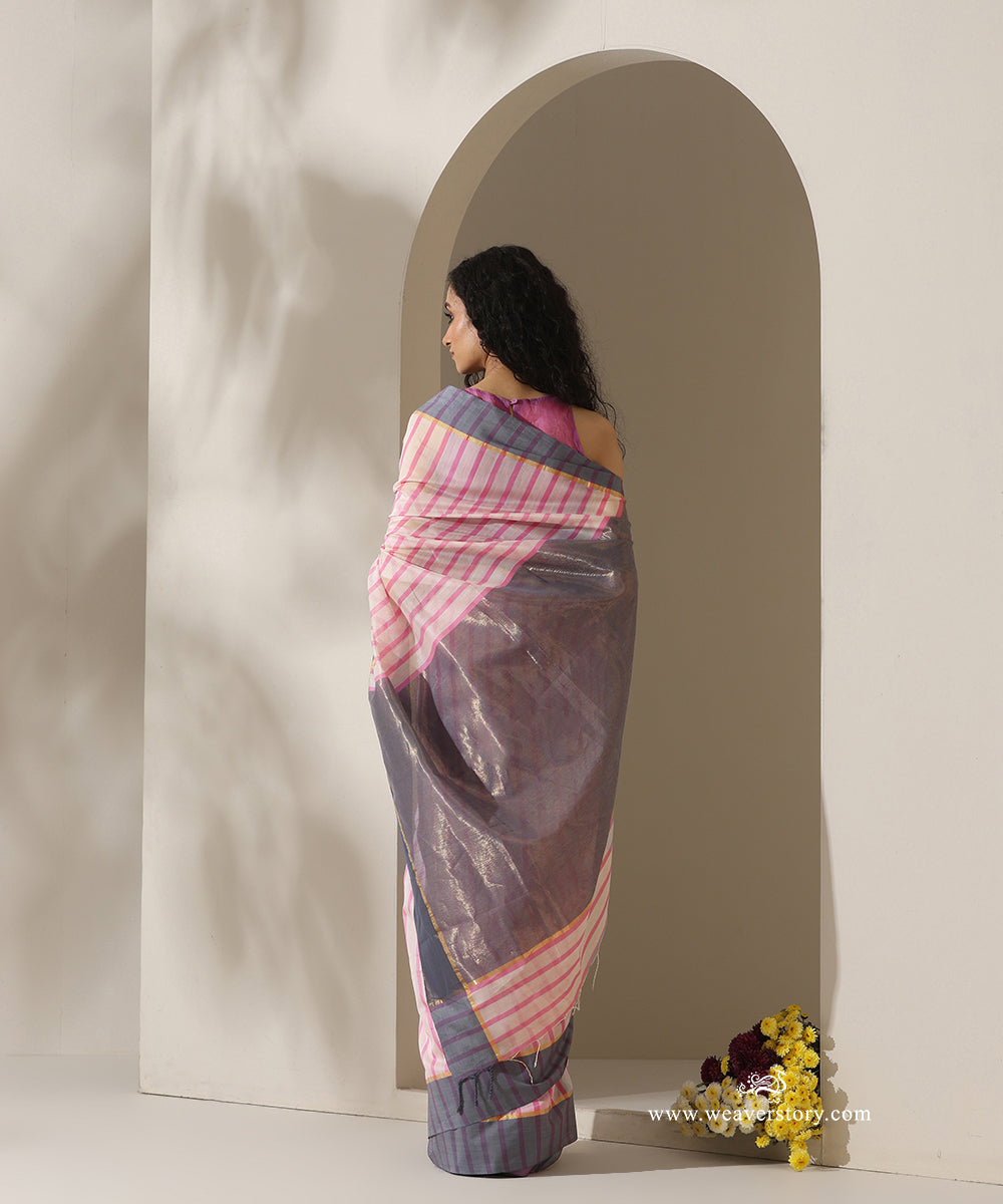 Pink_&amp;_White_Handloom_Striped_Cotton_Silk_Chanderi_Saree_WeaverStory_03