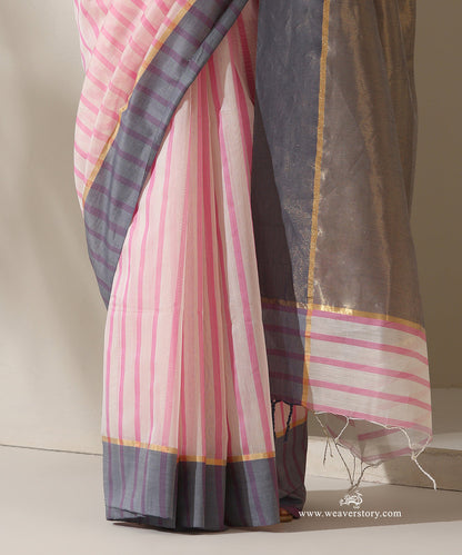 Pink_&amp;_White_Handloom_Striped_Cotton_Silk_Chanderi_Saree_WeaverStory_04