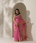 Dark_Pink_Handloom_Lotus_Motif_Cotton_Silk_Chanderi_Saree_WeaverStory_01