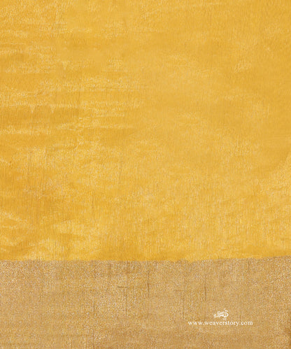 Yellow_Handloom_Tilak_Motif_Cotton_Silk_Chanderi_Saree_WeaverStory_05