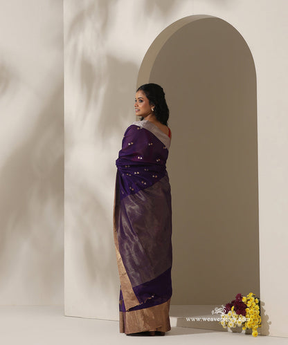 Purple_Handloom_Twin_Hearts_Motif_With_Bird_Border_Cotton_Silk_Chanderi_Saree_WeaverStory_03