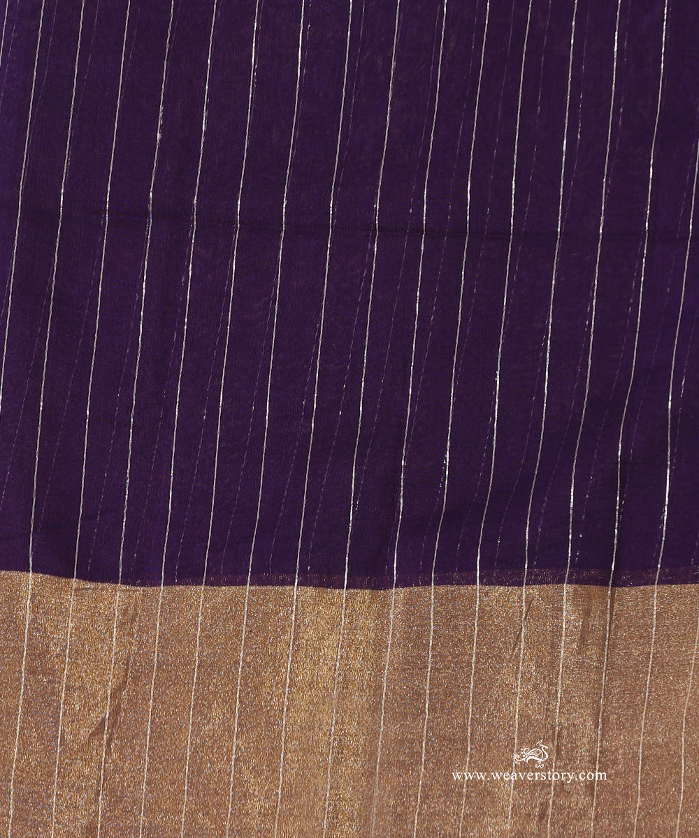 Purple_Handloom_Twin_Hearts_Motif_With_Bird_Border_Cotton_Silk_Chanderi_Saree_WeaverStory_05