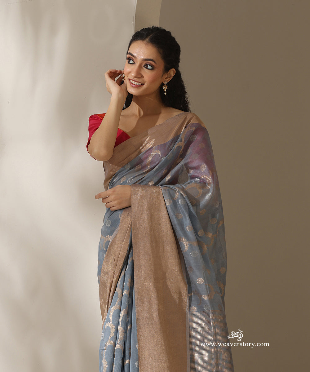 Grey_Handloom_Classic_Jaal_Cotton_Silk_Chanderi_Saree_WeaverStory_02