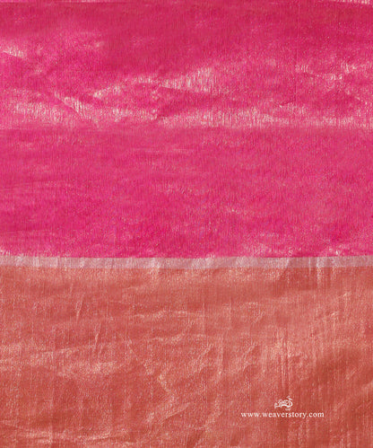 Pink_Handloom_Floral_Jaal_Rani_Cotton_Silk_Chanderi_Saree_WeaverStory_05