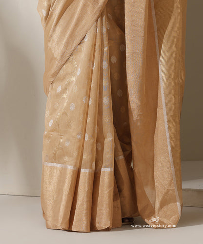 Beige_Handloom_Classic_Jaal_Cotton_Silk_Chanderi_Saree_WeaverStory_04