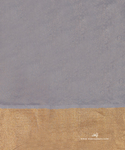 Lavender_Grey_Handloom_Sunflower_Motif_Jaal_Cotton_Silk_Chanderi_Saree_WeaverStory_05